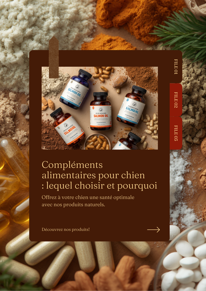 Compléments alimentaires pour chien - affiche