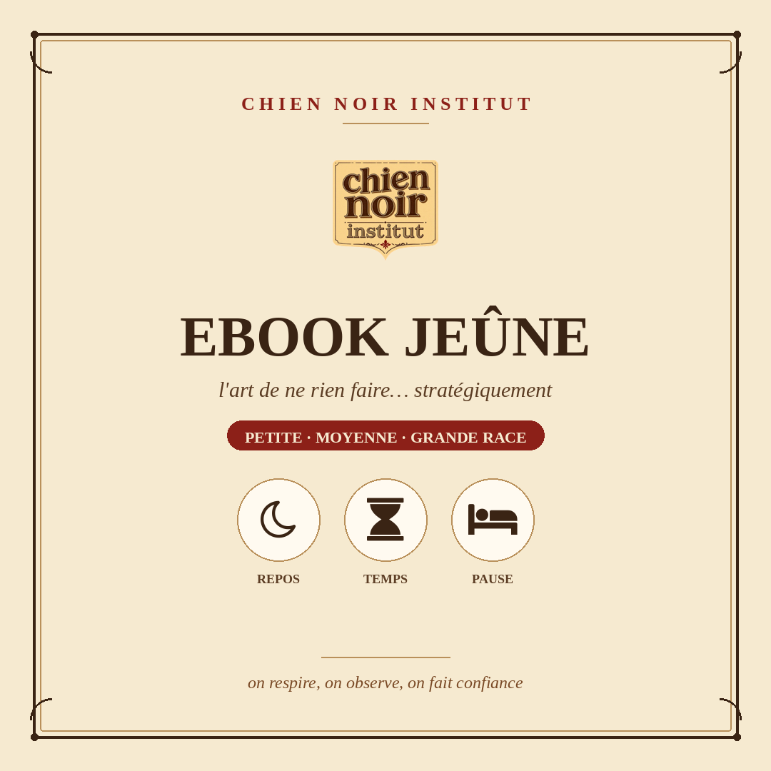 Ebook Jeûne - Chien Noir Institut