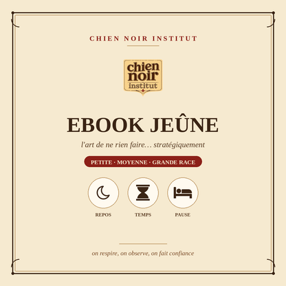 Ebook Jeûne - Chien Noir Institut