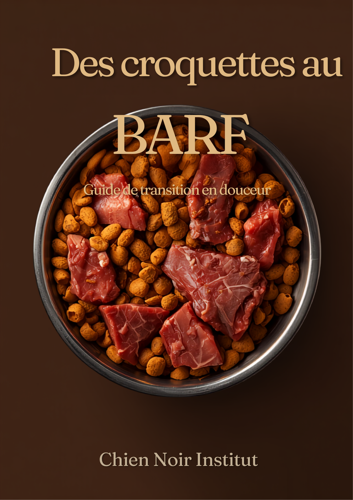 Des croquettes au BARF - affiche